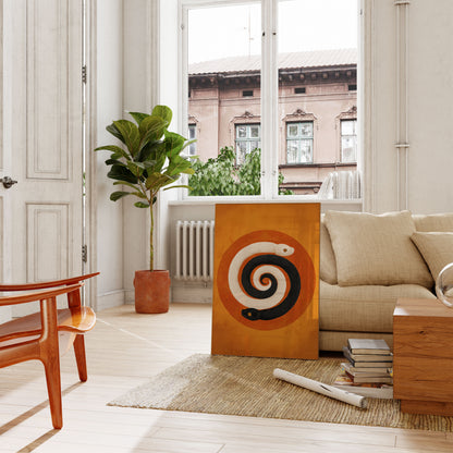 Hypnotisierendes Spiralschlangen-Poster
