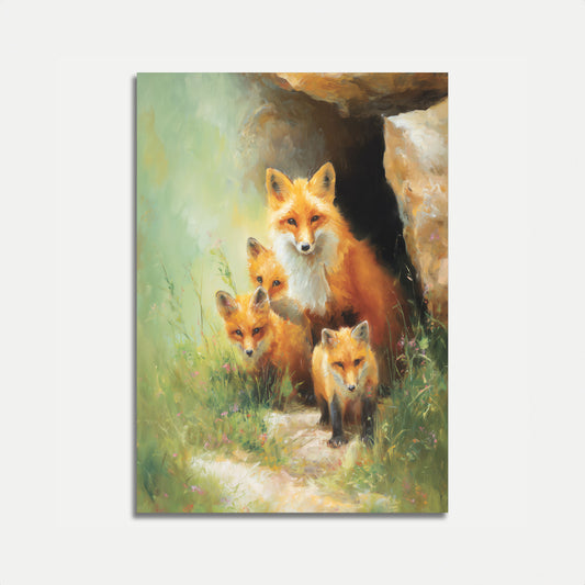 Fox Family Den Poster