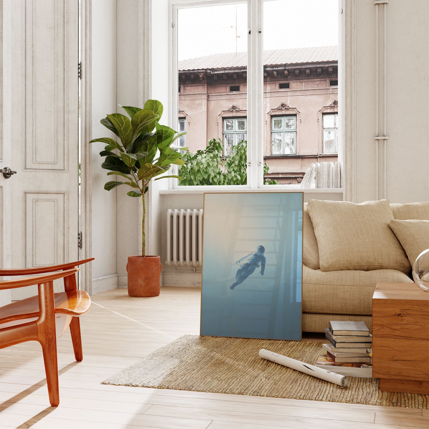 Floating Astronaut Dream Poster