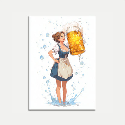Bavarian Beer Splash Anime Poster
