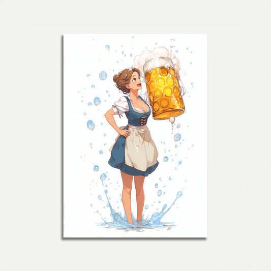 Bavarian Beer Splash Anime Poster