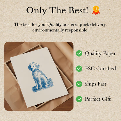 Adorable Blue Dog Poster