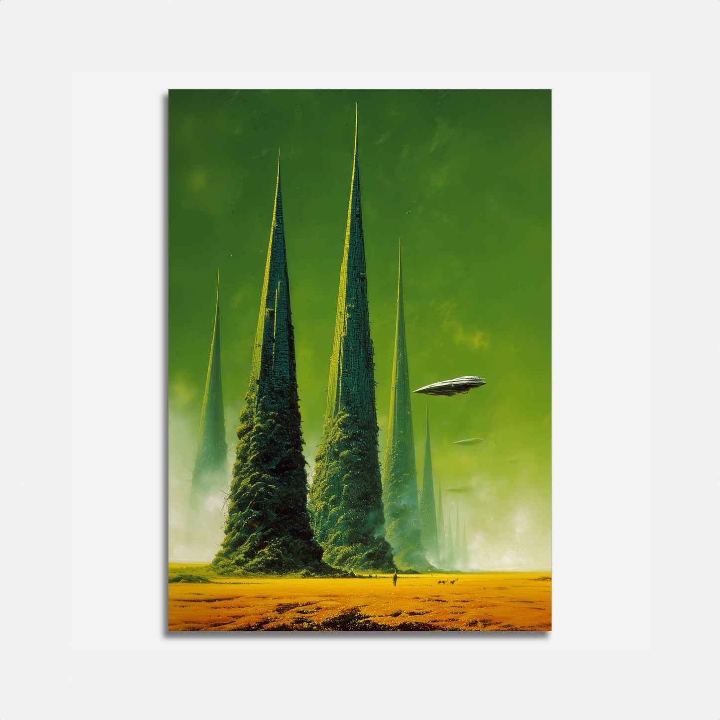 Affiche Paysage Désertique Alien Towers