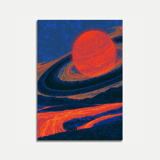 Planète Volcanique dans l'Espace Affiche