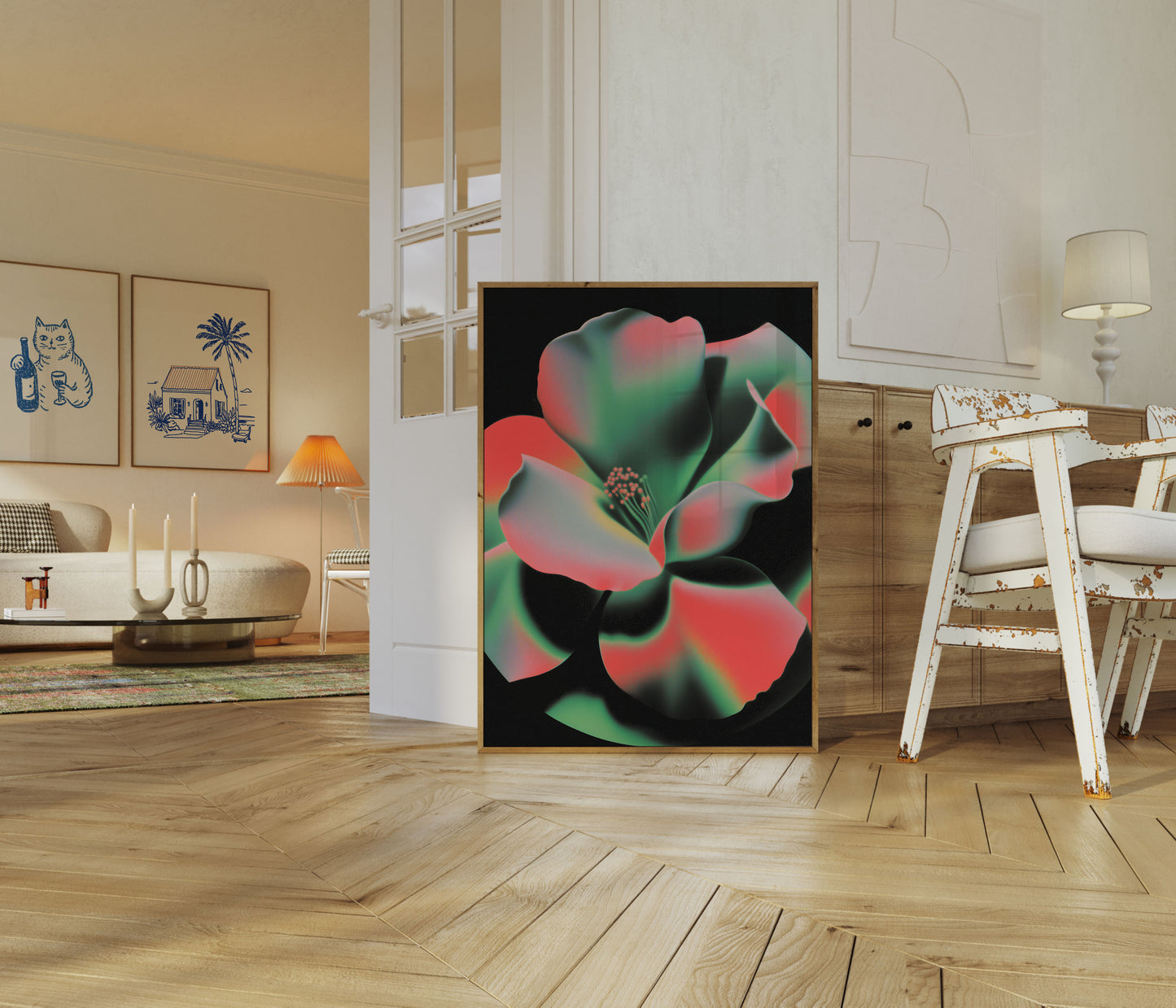 Ethereal Botanical Gradient Poster