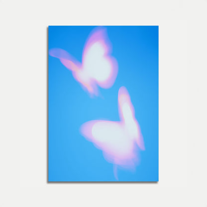 Póster de alas de mariposa en colores pastel
