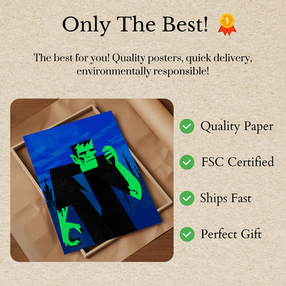 Frankenstein Monster Portrait Poster