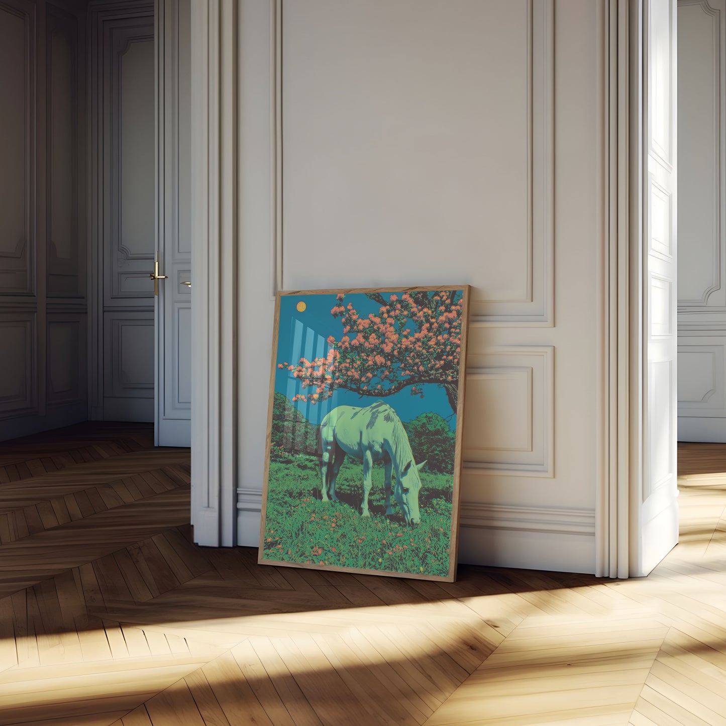 Magical Moonlit Horse Poster