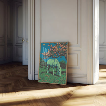 Magical Moonlit Horse Poster