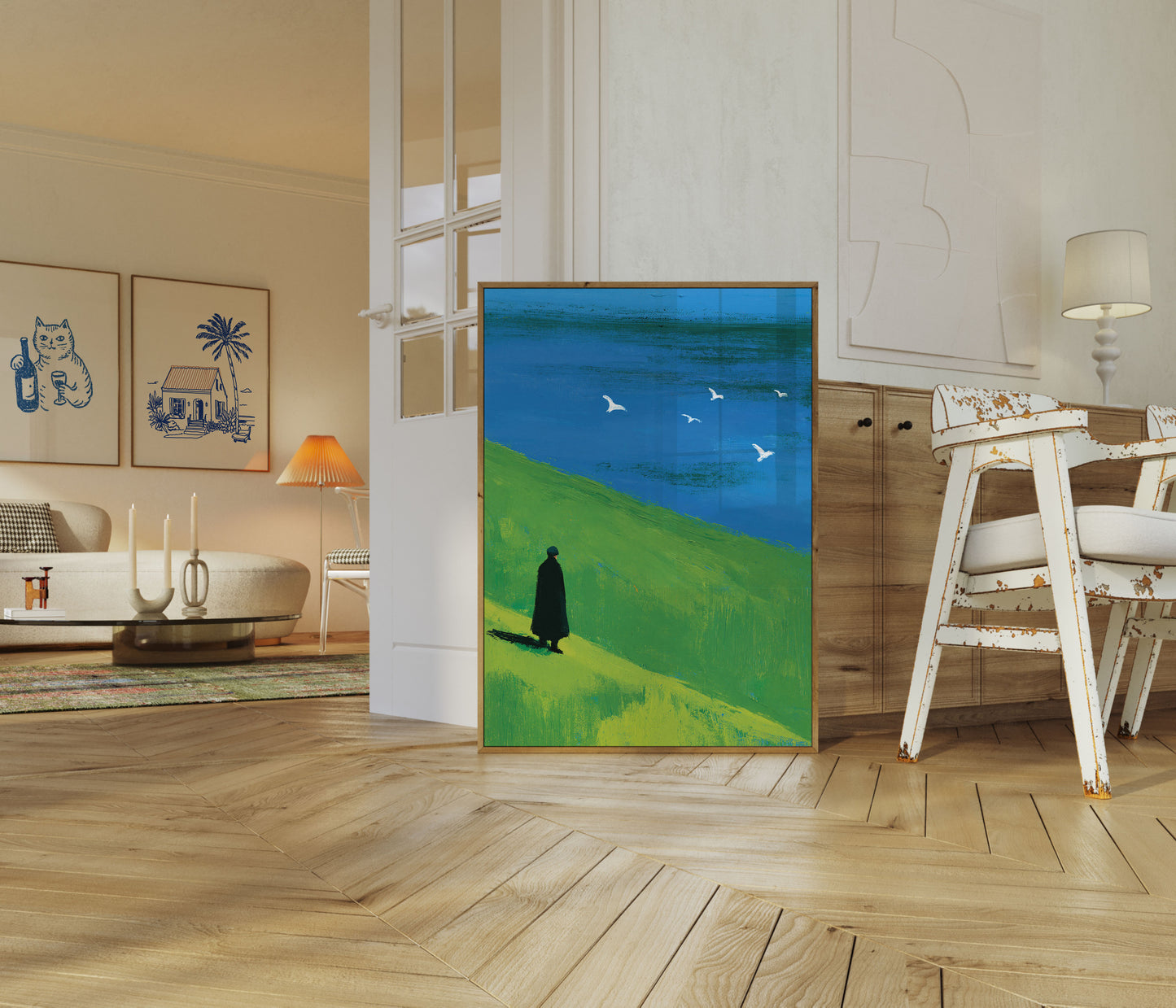 SOLITÆR FIGUR KØSTLANDSKAB PLAKAT