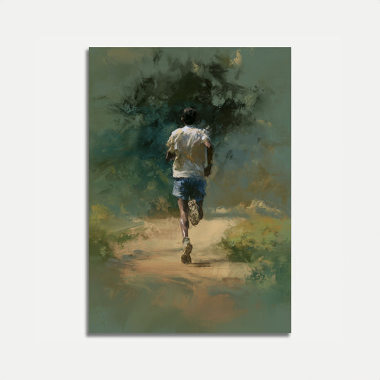 Solitary Runner's Journey Poster