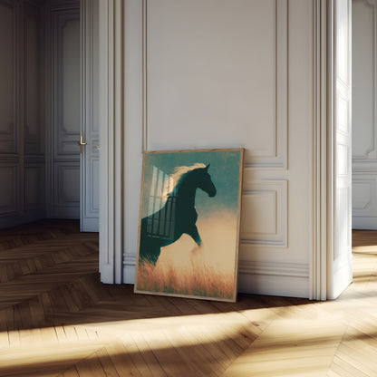 Majestic Horse in Golden Light Poster