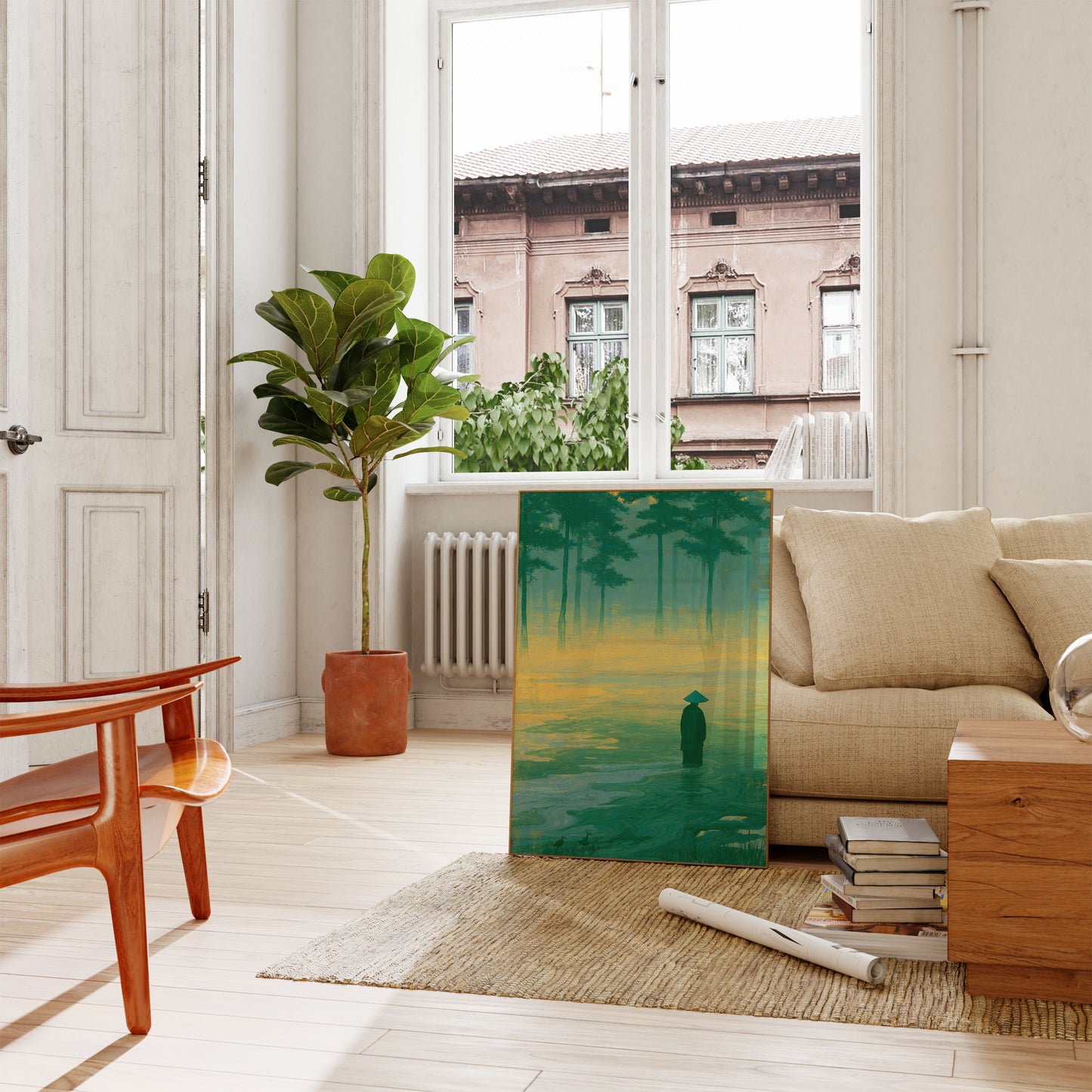 Meditation i diset vandplakat