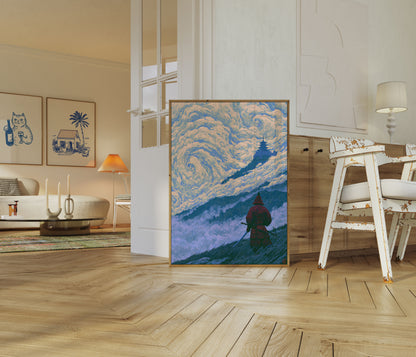Samurai Under Starry Skies Poster