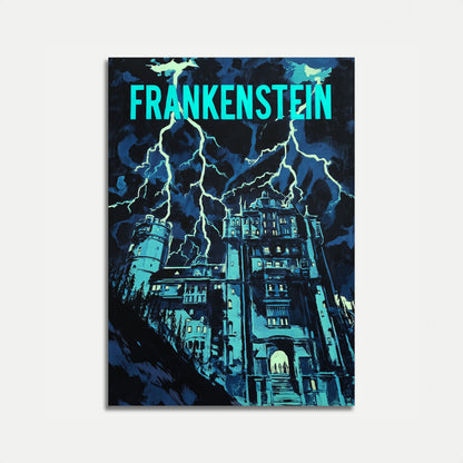 Plakat: Zamek Frankenstein, błyskawica