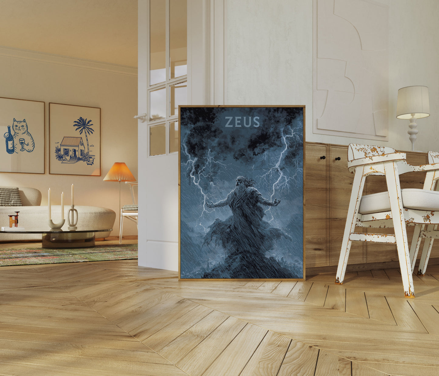 Zeus Storm God Mythology Poster