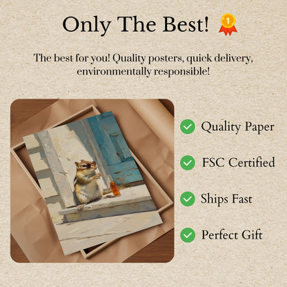 Chillin' Chipmunk Coolness Poster