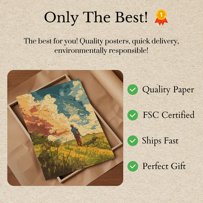Sunset Golf Course Landscape Poster