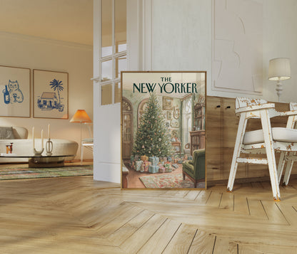 Festive New Yorker Christmas Poster