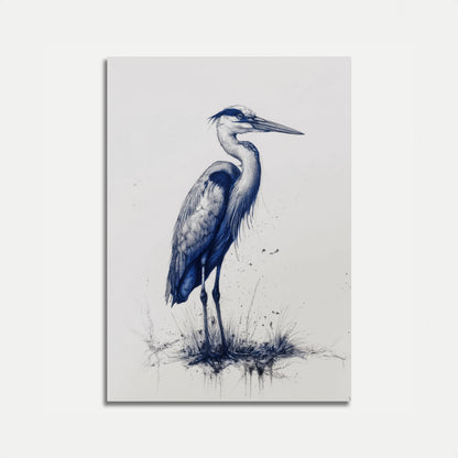Elegant Blue Heron Poster