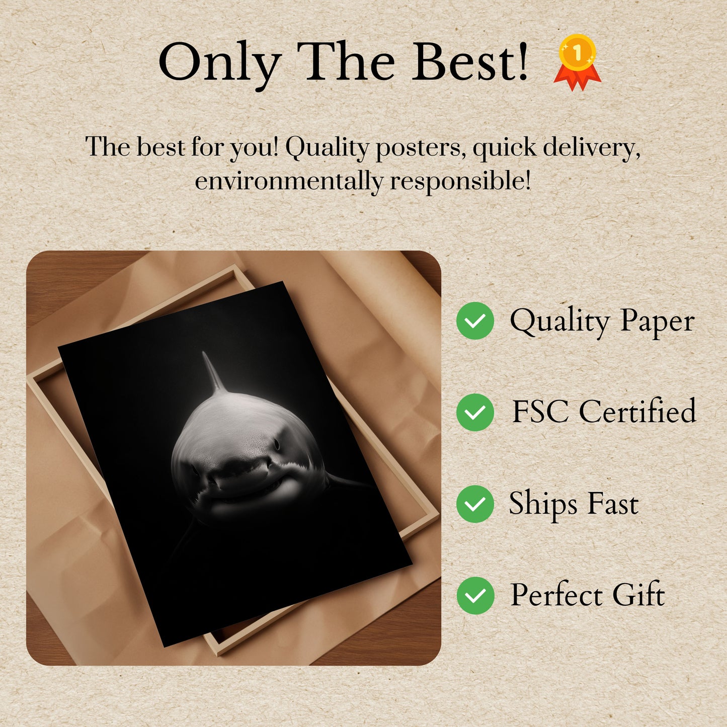 Dark Waters Great White Poster