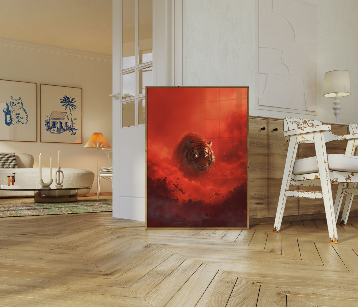 Póster del feroz tigre del infierno