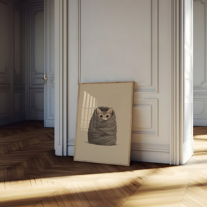 Cozy Cat Blanket Burrito Poster
