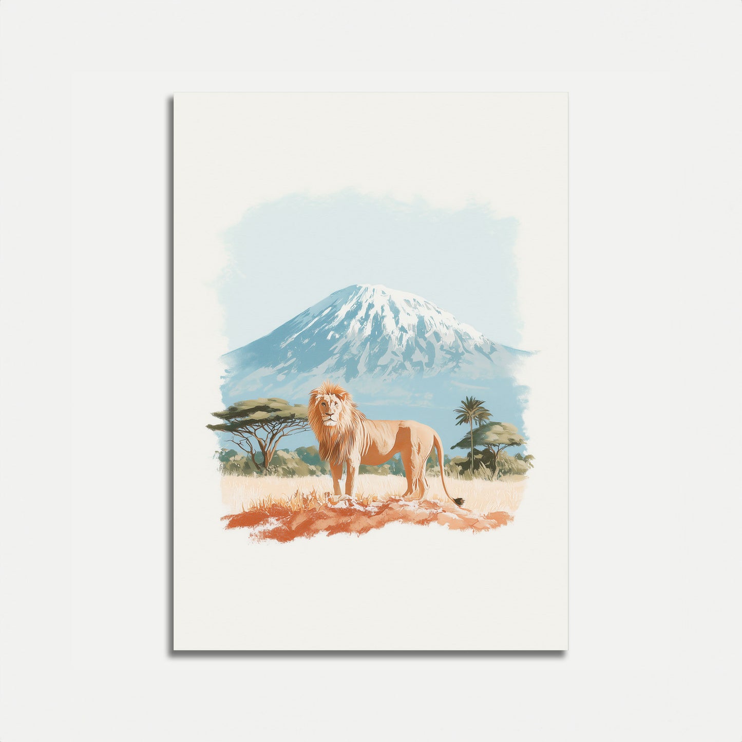 Majestic Lion Kilimanjaro Poster