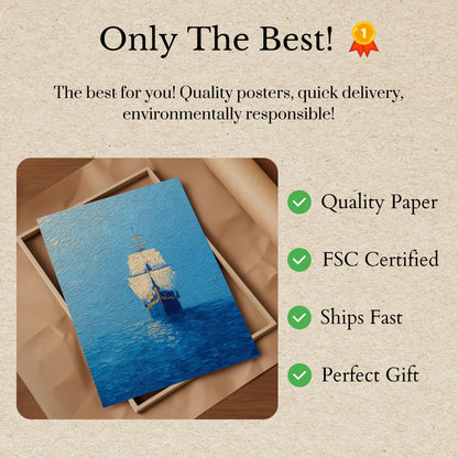 Sailing Seas of Blue Poster