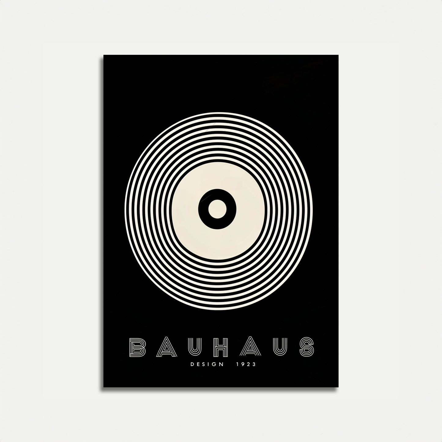 Bauhaus Geometric Concentric Poster