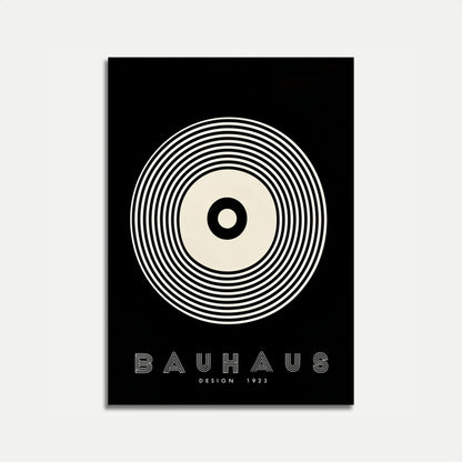 Bauhaus Geometric Concentric Poster