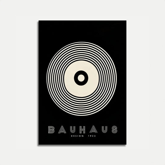 Bauhaus Geometric Concentric Poster