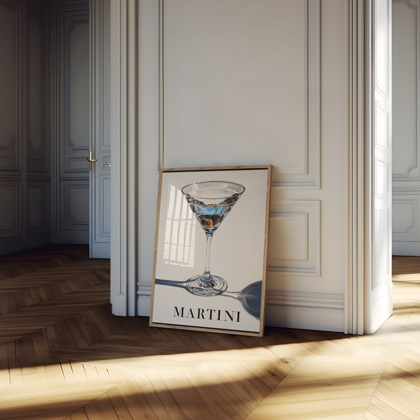 Classic Martini Glass Art Poster