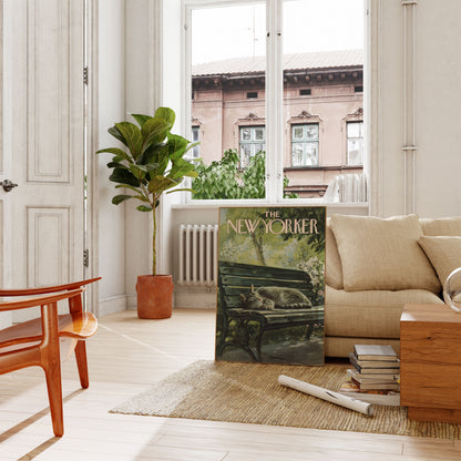 Sleepy Cat New Yorker Poster