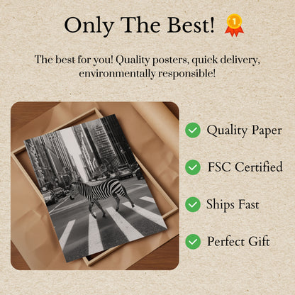 Urban Zebra Crossing City Poster