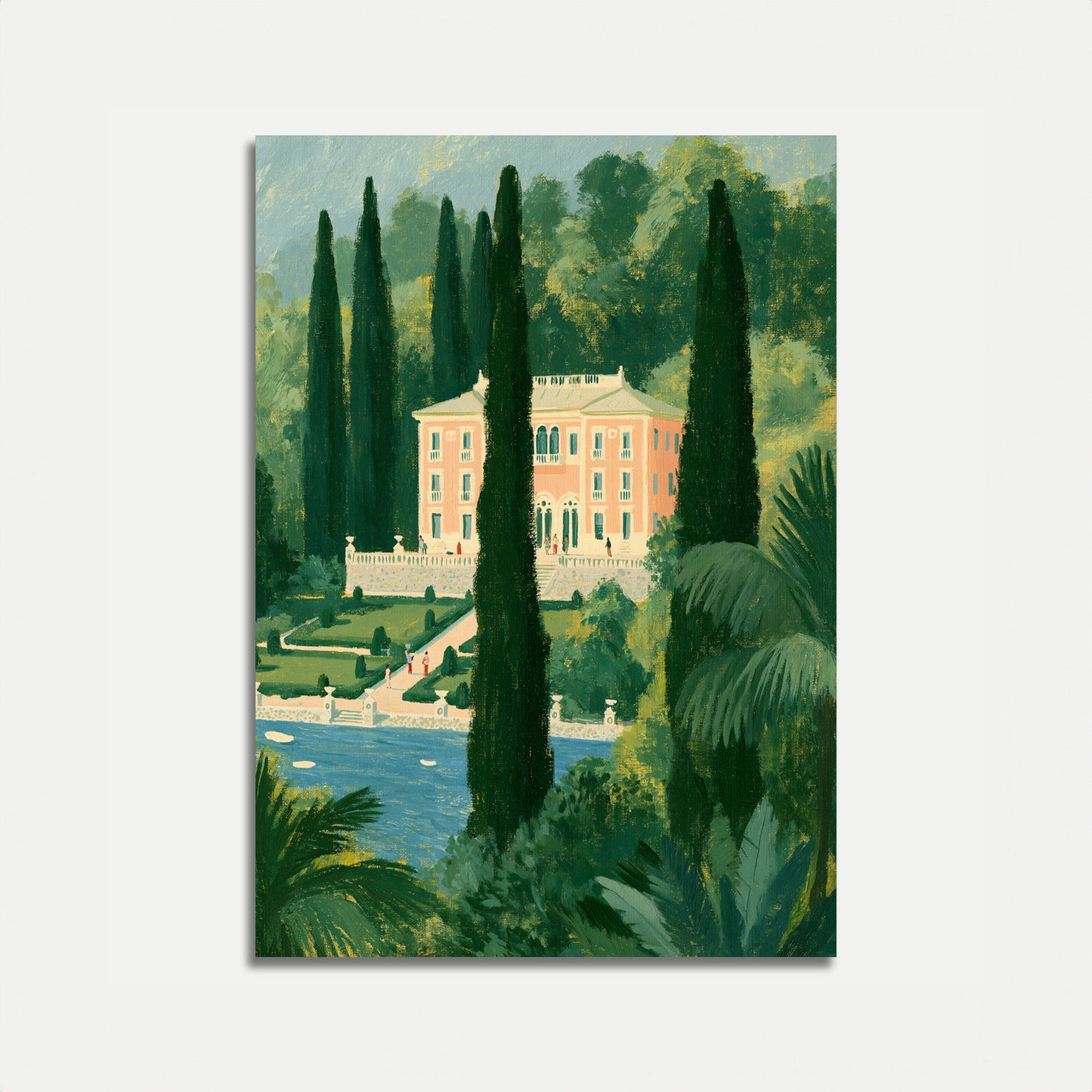 Affiche de jardin de villa méditerranéenne