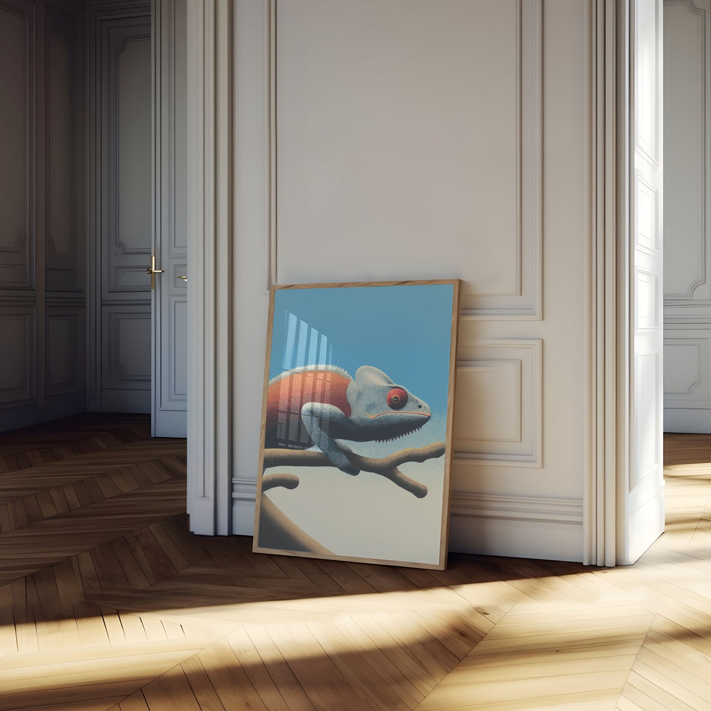 Gradient Chameleon Art Poster
