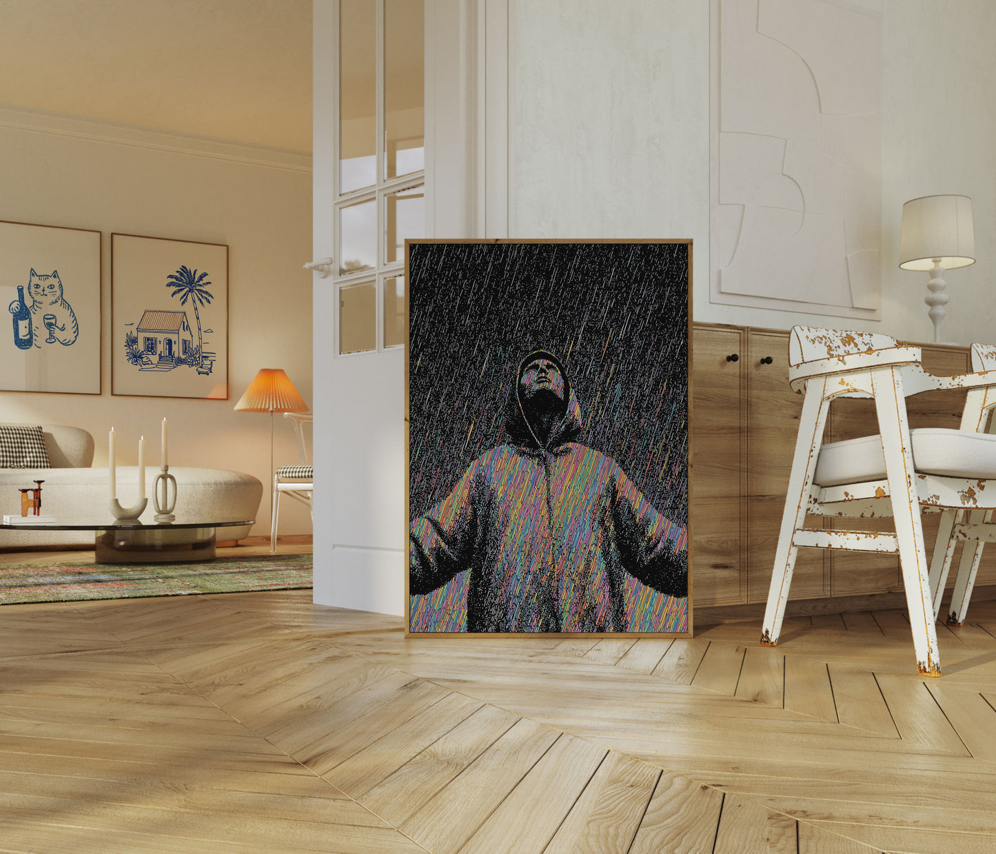 Regn Dag Refleksjon Portrett Plakat