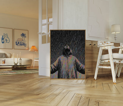 Regn Dag Refleksjon Portrett Plakat