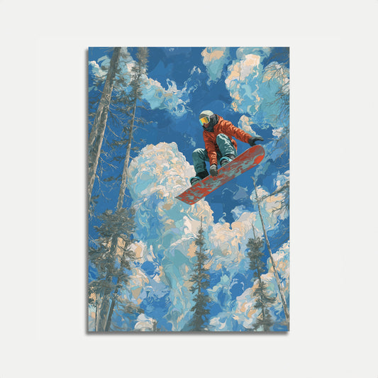 Póster de snowboard Sky Dance