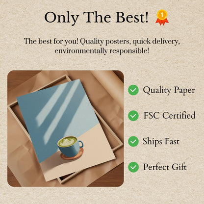 Serene Matcha Latte Art Poster