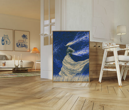 Elegant Swan in Blue Poster