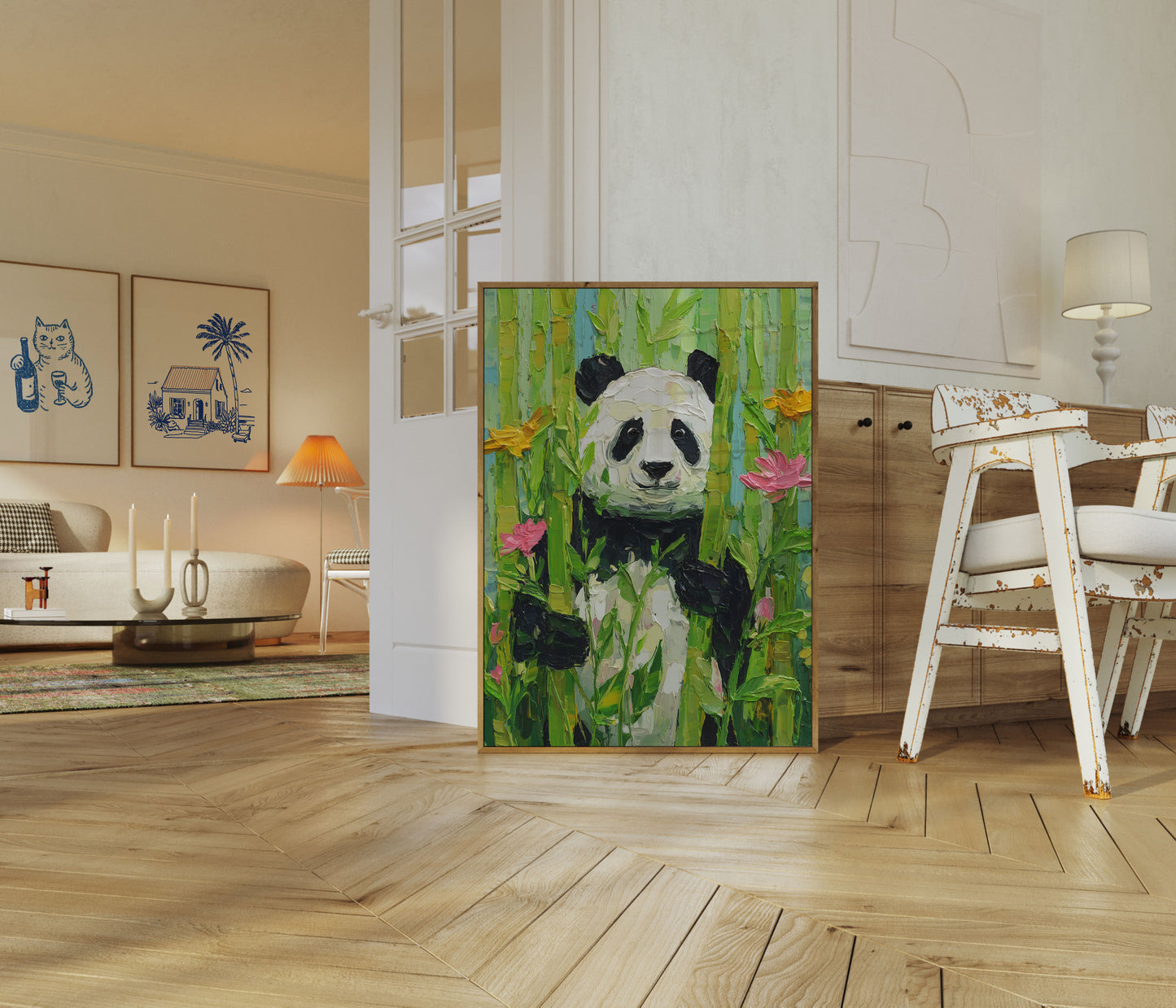 Panda in Bloom Poster