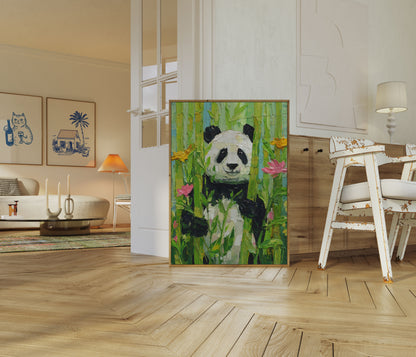 Panda in Bloom Poster