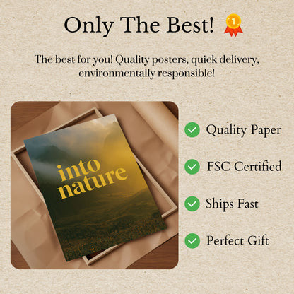 Poster Valle Montana in Natura