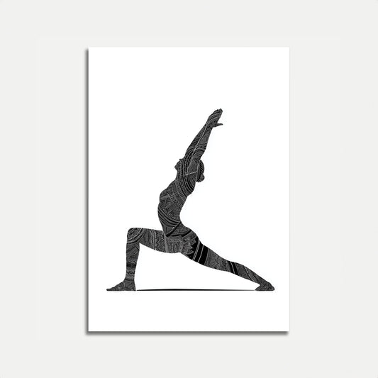 Silhouette-Poster für Tribal Yoga Flow