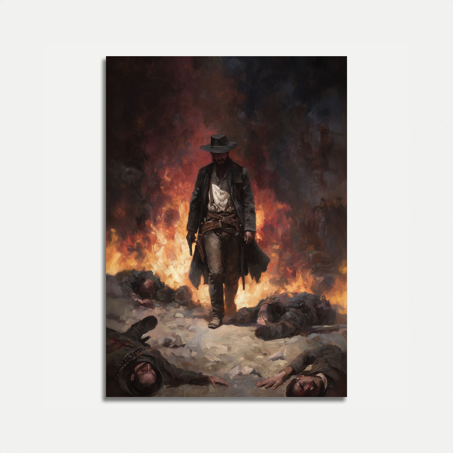Flammen der Rache Cowboy-Poster