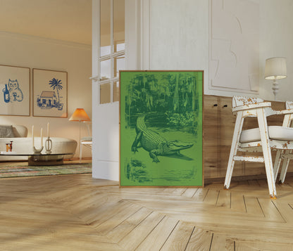 Póster del caimán guardián del pantano