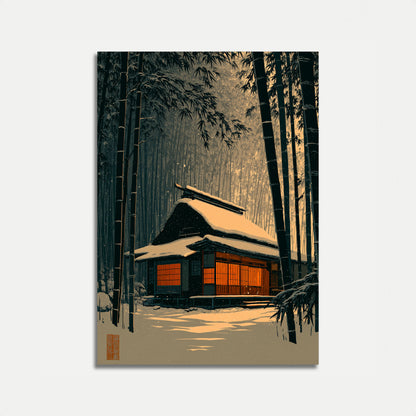 Affiche de Retraite du Temple du Bambou Enneigé