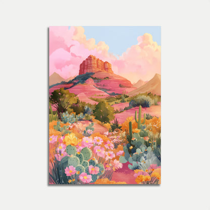 Desert Bloom Magic Poster